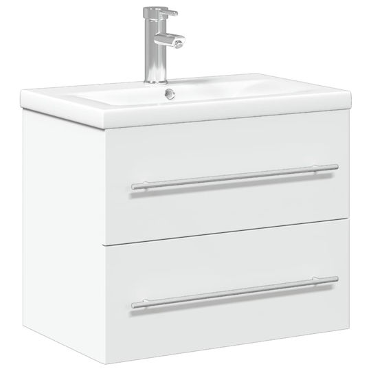 vidaXL Πάγκος με Νιπτήρα Μ60xΒ38.5xΥ48cm Λευκό