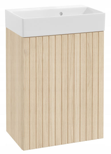 DomoDomo Bathroom Vanity Unit With Sink With Light L50xD30xH70cm Vicenza Oak DomoDomo Bathroom Vanity Unit With Sink With Light L50xD30xH70cm Vicenza Oak