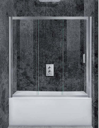 Aquarelle Cabinet Cada de baie cu Glisare Ușă 160-170x145cm Sticlă transparentă