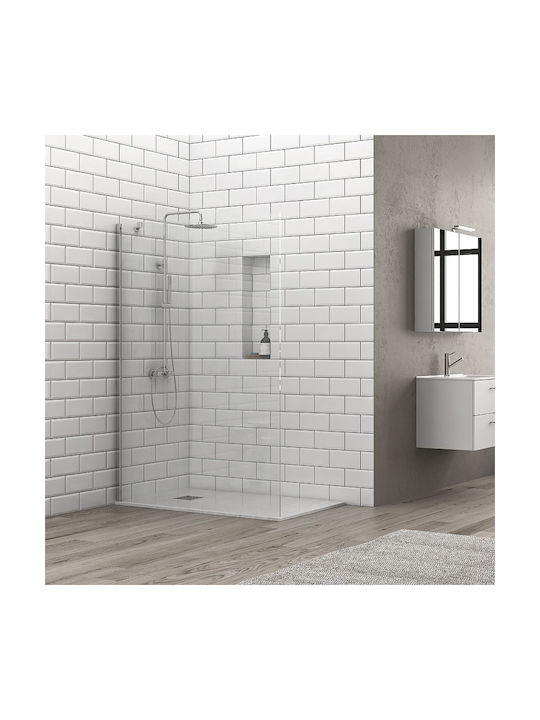 Karag S 28f Alto Feste Seite für Dusche 100x200cm Klarglas Cromo