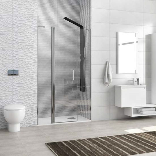 Karag Panex 600 Alto Διαχωριστικό Ντουζιέρας με Συρόμενη Πόρτα 140x200cm Clear Glass Cromo Karag Panex 600 Alto Διαχωριστικό Ντουζιέρας με Συρόμενη Πόρτα 140x200cm Clear Glass Cromo