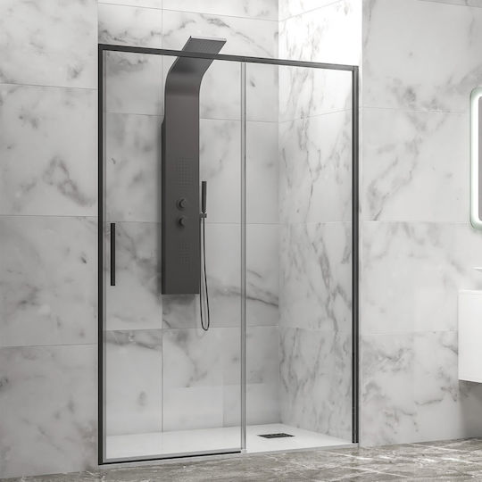 Karag Lea 400 Καμπίνα Ντουζιέρας με Συρόμενη Πόρτα 100x200cm Mat Black Karag Lea 400 Καμπίνα Ντουζιέρας με Συρόμενη Πόρτα 100x200cm Mat Black