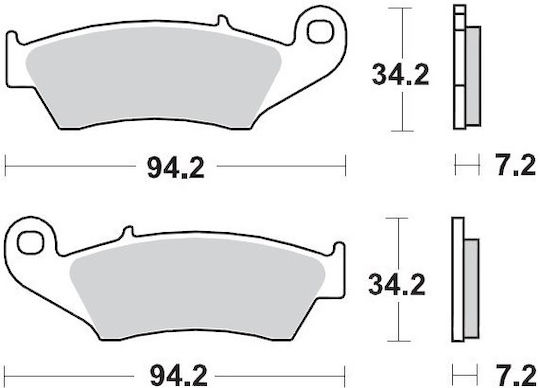 Moto-master Metallic Motorcycle Brake Pads 93421 Honda Crf 450 R 02-22 Honda Crf 250 R 04-22 1 Set 1 Caliper