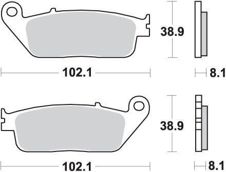Sbs Brake Pads Kh142 Kh226 Street Standard Ceramic Color Black