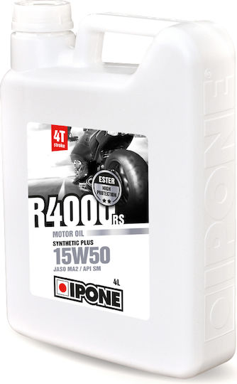 Ipone R4000 RS 15W-50 Ημισυνθετικό Λάδι Μοτοσυκλέτας για Τετράχρονους Κινητήρες 4lt