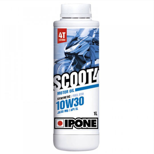 Ipone R4000 Scoot 10W-30 Semi-Synthetic Motorcycle Oil for Four-Stroke Engines 1lt