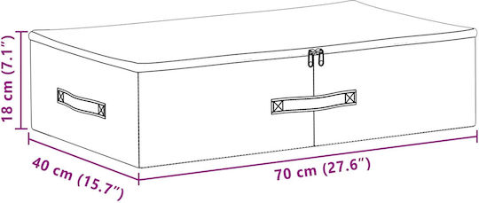 vidaXL Текстилна Кутия За Съхранение На Дрехи В Сив Цвят 70x40x18cm 6 Броя