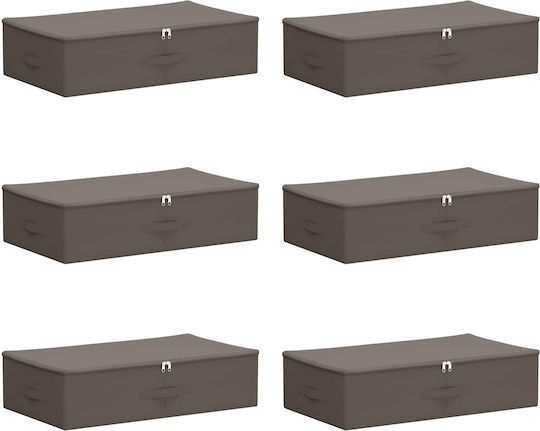vidaXL Fabric Clothes Storage Box in Gray Color 70x40x18cm 6 Pieces
