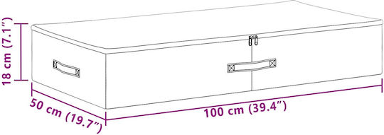 vidaXL Текстилна Кутия За Съхранение На Дрехи В Бежов Цвят 100x50x18cm 2 Броя