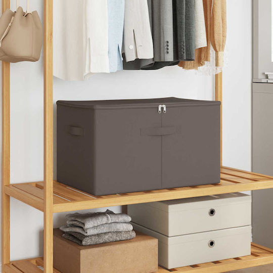 vidaXL Stoff-Kleideraufbewahrung-Box in Grau Farbe 60x43x35cm 42024633 2 Stück