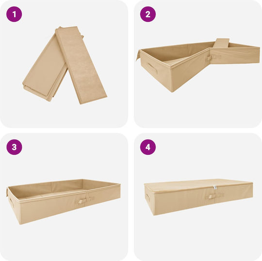 vidaXL Fabric Clothing Storage Box in Beige Colour 90x48x15cm