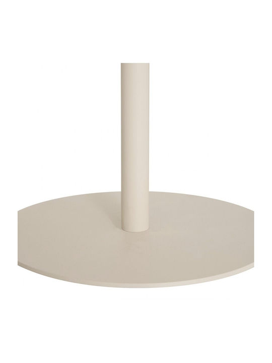 Round Side Table Fiora Metal Ecru W50.5xD43cm