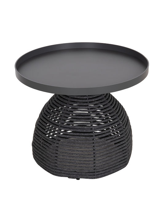 Round Side Coffee Table Driscoll Aluminum Grey W55xD55xH45cm