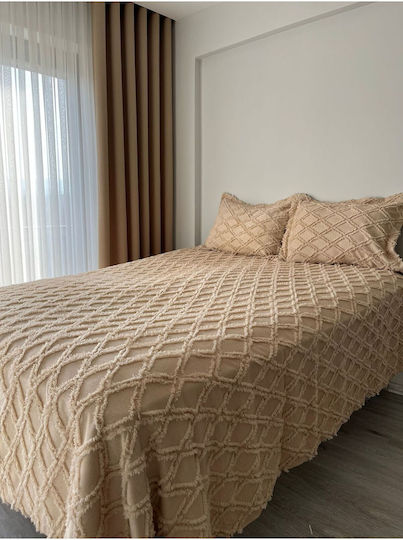 SteweHome Bettlaken Set Super-Doppel 4 Stück 240x250cm Beige
