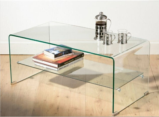 Zentrales Kaffeetisch Crystal Shelf Glas Zentrales Kaffeetisch Crystal Shelf Glas