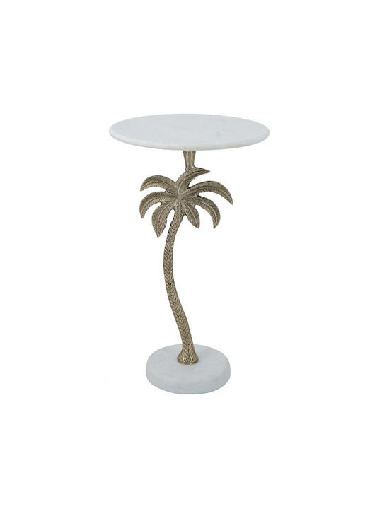 Round Side Table Noble Metal Gold 35.6x35.6x61cm
