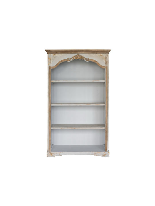 Bibliotecă Alcott Albă 120x45x210 cm