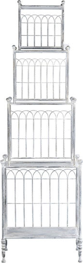 Bibliotecă Vector Albă Patină 64.7x43x204.4cm D0021 Bibliotecă Vector Albă Patină 64.7x43x204.4cm D0021