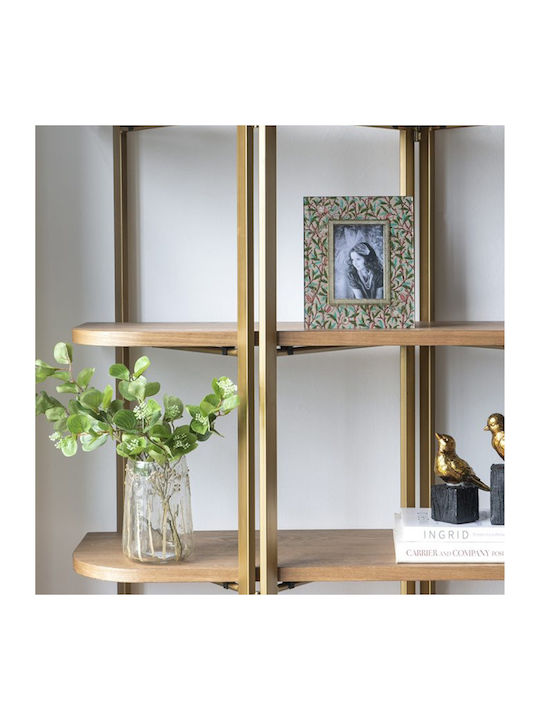 Bookcase Lume Brown 121.5x40x179cm