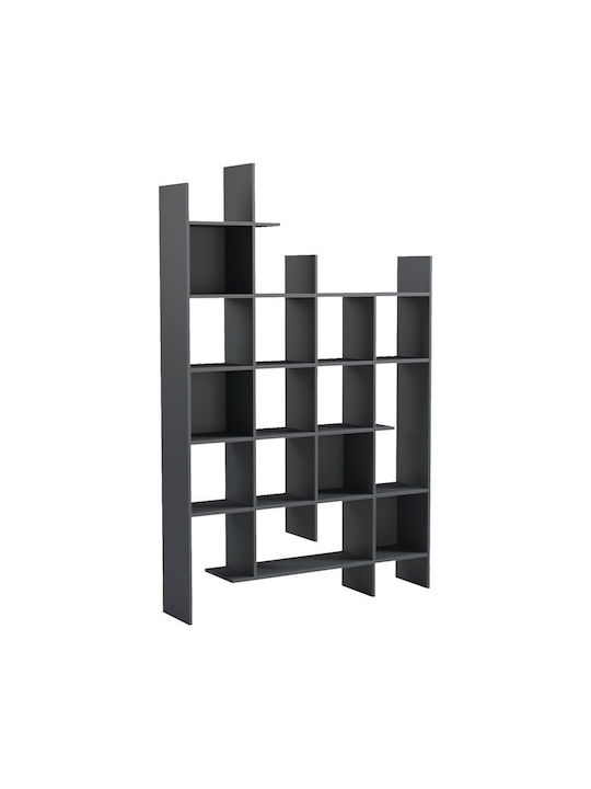 Manco Bücherregal Anthrazit 122x25.5x188cm