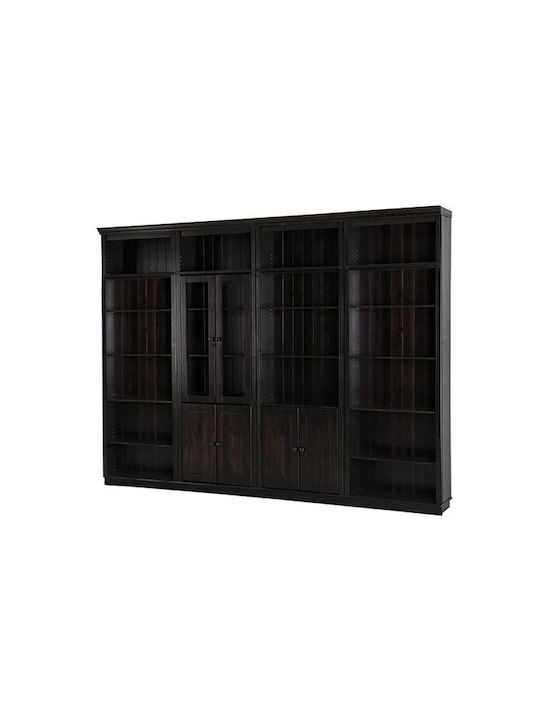 Bibliotecă Saltoro 112 Maro Închis 296x34x223cm