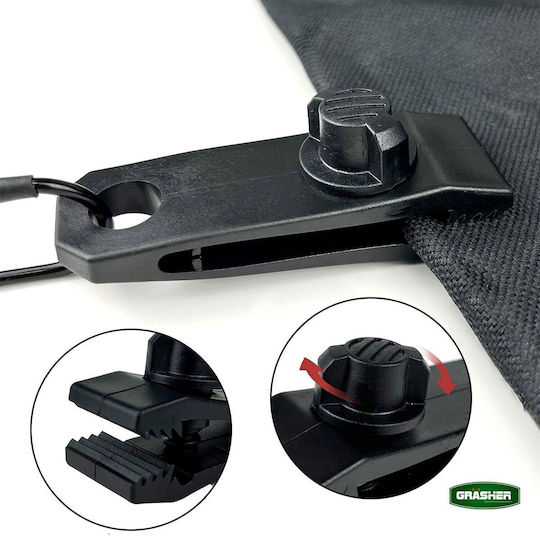 Grasher Plastic Screw Clips Black Tarpaulins Shade Nets 10 Pieces