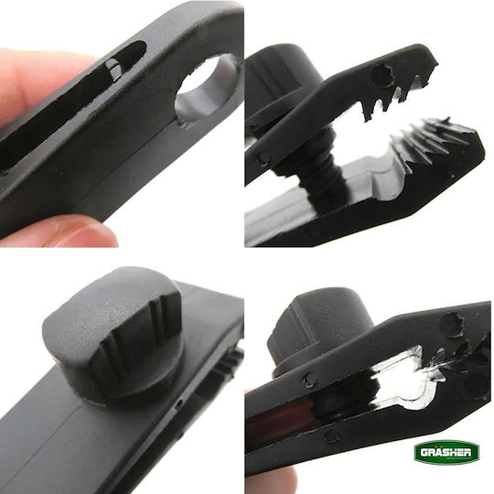 Grasher Plastic Screw Clips Black Tarpaulins Shade Nets 10 Pieces
