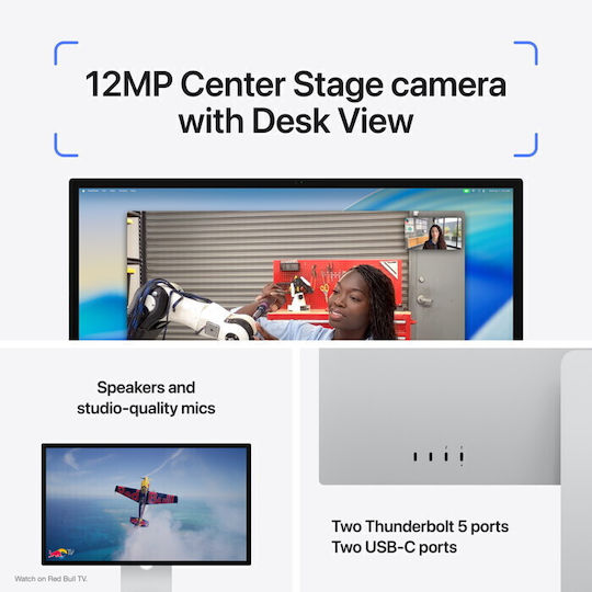 Apple Studio Display (2026) IPS Monitor 27" 5120x2880 Λευκό Nano Texture Glass Tilt and Height Adjustable Stand