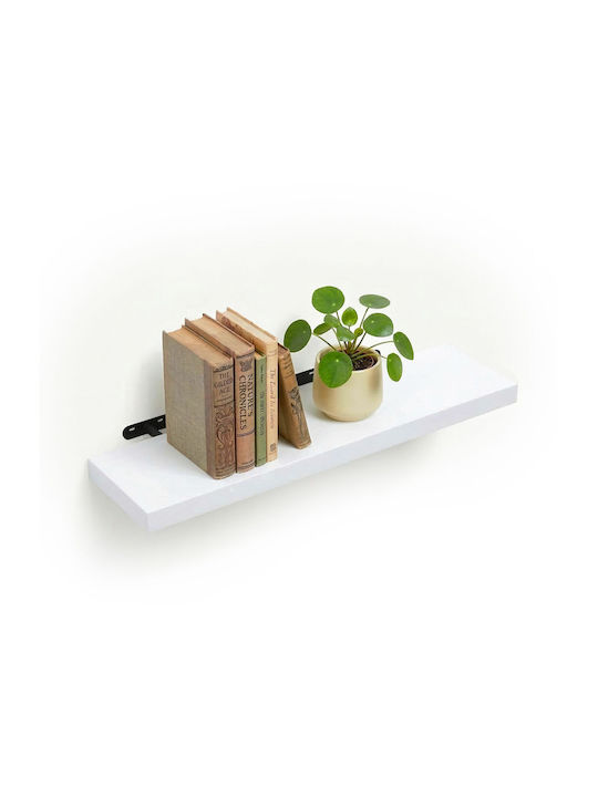 Raft De Perete Alb/Negru 100x23x23cm
