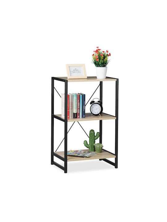 Βιβλιοθήκη Brown/black 50x35x80εκ.