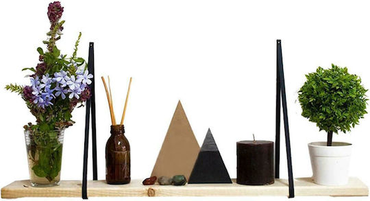 Shelf Wall Sisley 50x9x2cm Natural / Black Shelf Wall Sisley 50x9x2cm Natural / Black
