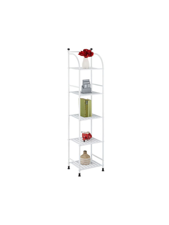Bücherregal Weiß/Schwarz 33x28x145cm