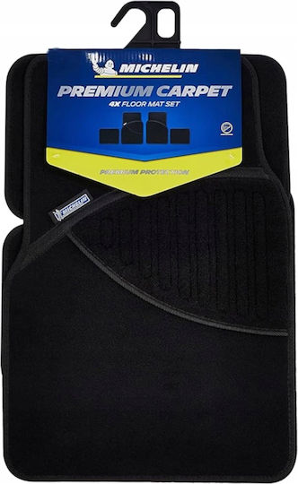 Michelin Satz Vorder- und Hintermatten Universal 4Stück aus Teppichboden Schwarz