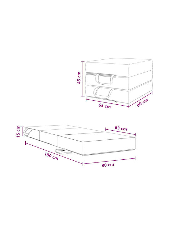 Two-Seater Couch Bed Dark Green 90x63x45 cm