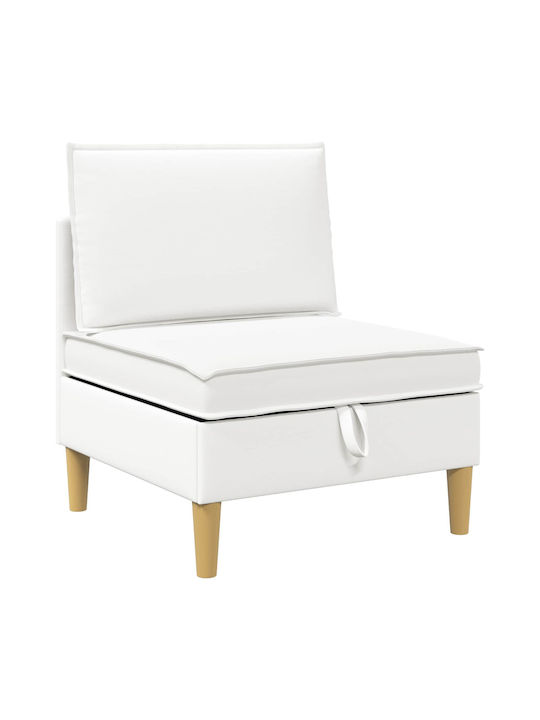 Corner Couch with Storage Space White 280x140x82 cm