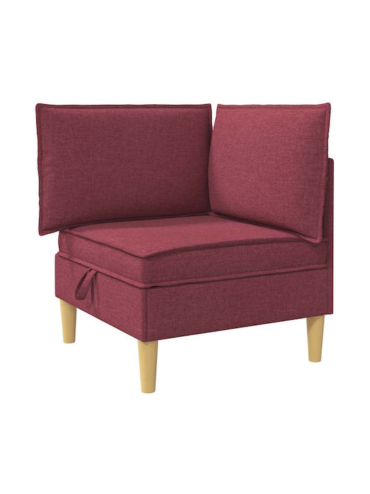 Corner Couch with Storage Space Red 210x70x82 cm