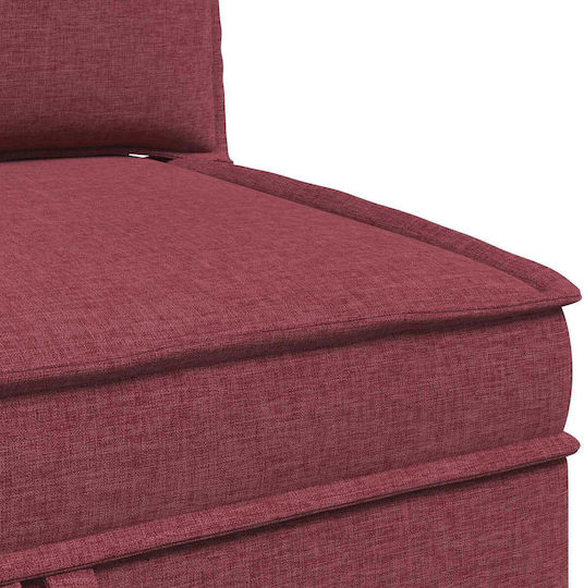 Colțar Canapea cu Spațiu de Depozitare Roșu 210x70x82cm