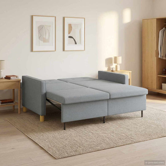 Colțar Canapea Pat Verde Deschis 154x94.5x80.5cm