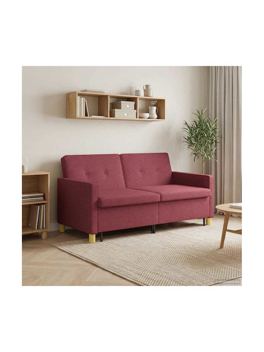 Γωνιακός Καναπές Κρεβάτι Κόκκινο 154x94.5x80.5εκ.