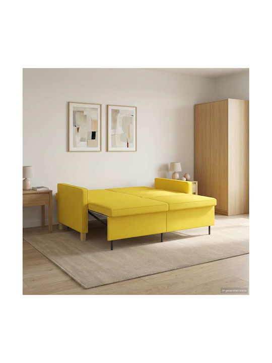 Ecksofa Schlafsofa Gelb 154x94.5x80.5cm