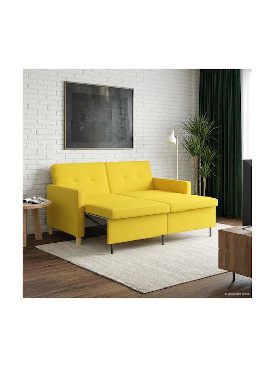 Ecksofa Schlafsofa Gelb 154x94.5x80.5cm