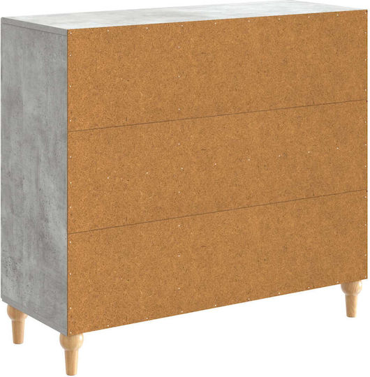 Дървен Буфет Сив 89x34.5x80см