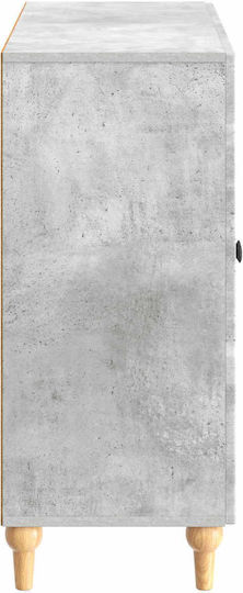Дървен Буфет Сив 89x34.5x80см