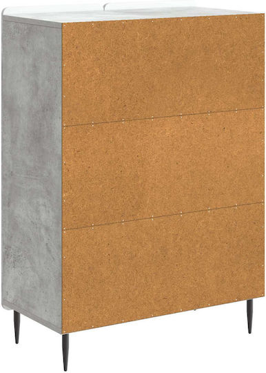 Μπουφές Ξύλινος Γκρι Σκυροδέματος 66x34.5x92cm
