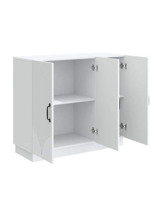 Wooden Sideboard White 89x34.5x77cm