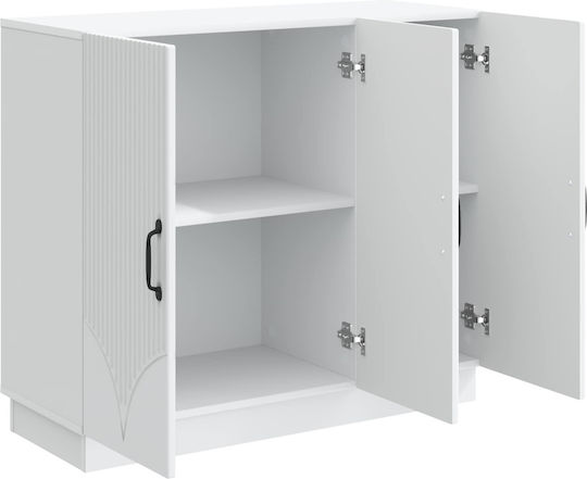 Holzsideboard Weiß 89x34,5x77cm