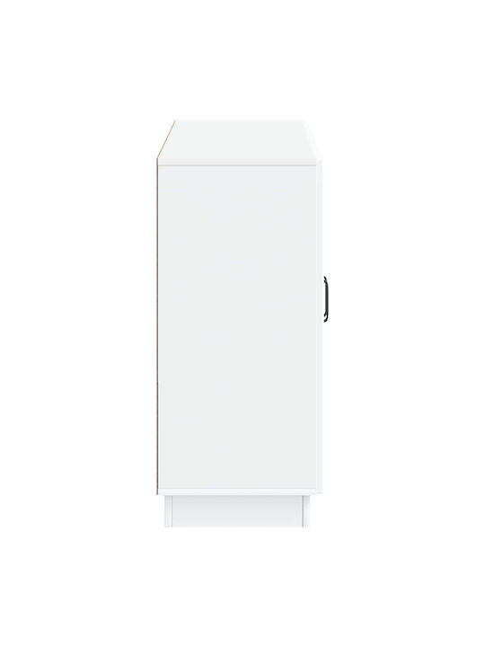 Wooden Sideboard White 89x34.5x77cm