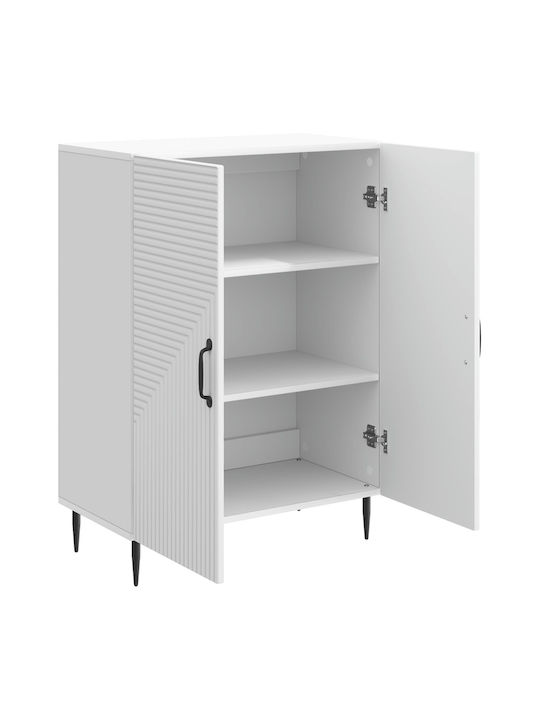 Sideboard aus Holz & Metall Weiß 66x34.5x89.5cm
