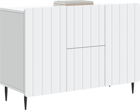 Sideboard from Wood & Metal with Drawers White 89x34.5x62cm