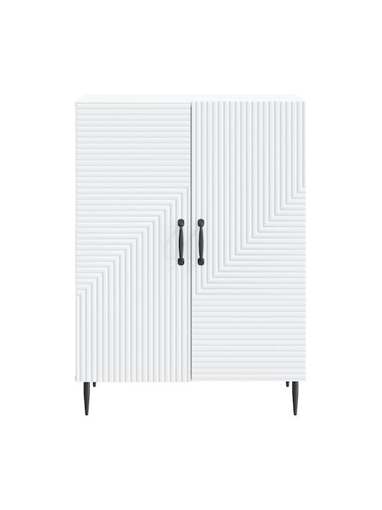 Sideboard aus Holz & Metall Weiß 66x34.5x89.5cm